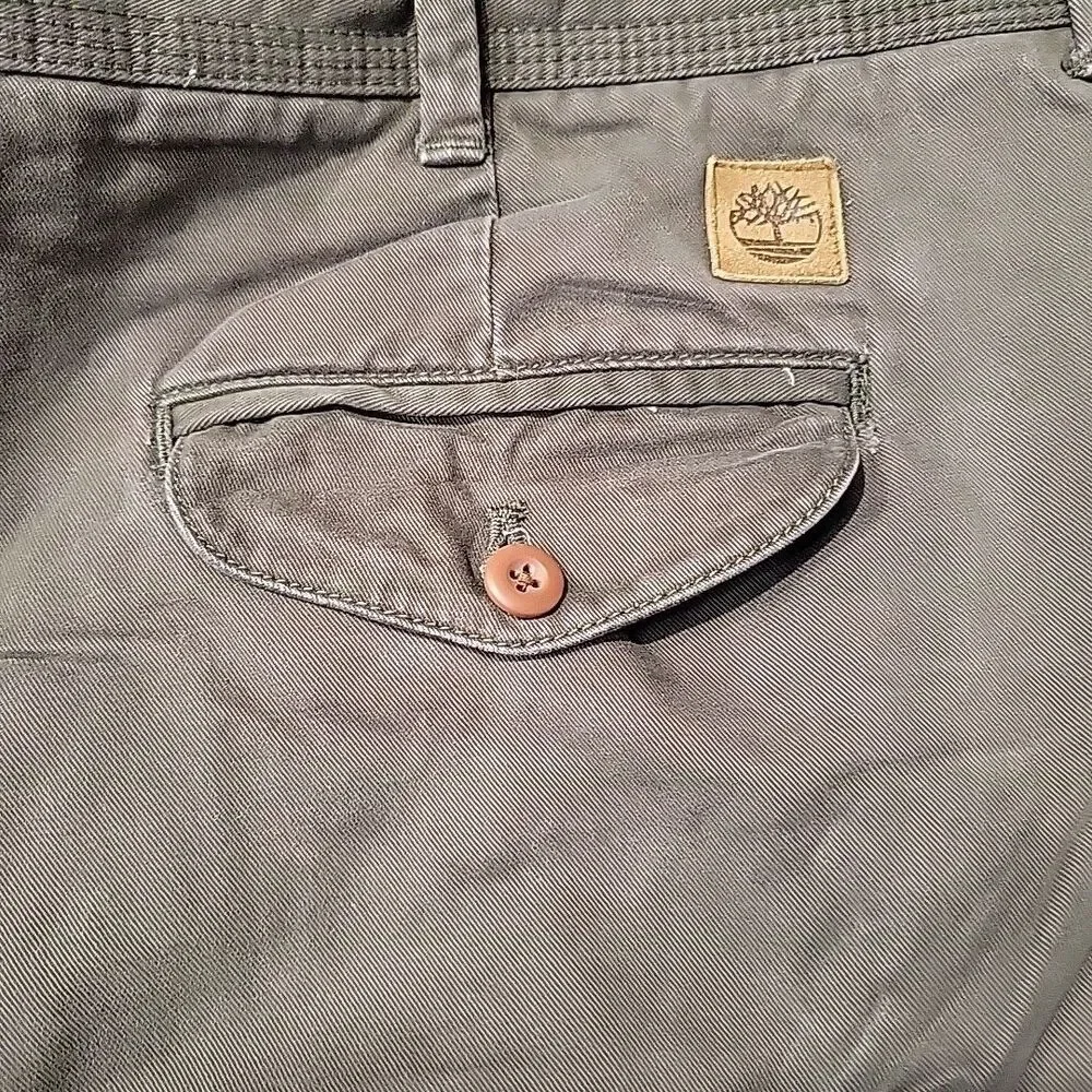 Timberland Pants Mens 42 x 30 Olive 100% Cotton Straight Leg Relaxed Fit